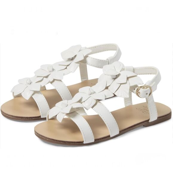 Janie & Jack Flower Sandal in White Size 10 - Picture 1 of 5